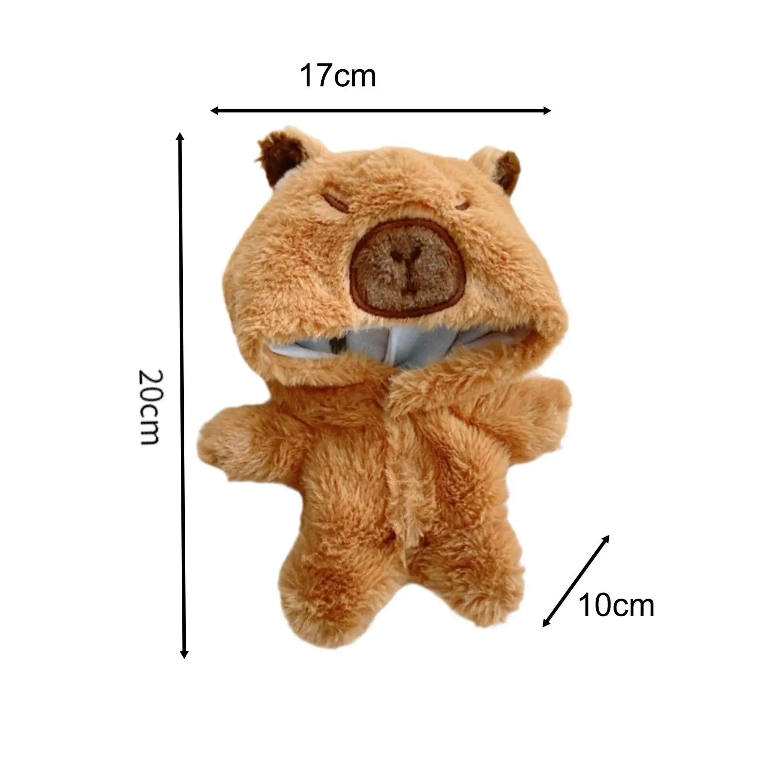 Mono de muñeca de peluche para niños, accesorios para fotos, traje Capybara, hace tu propia muñeca para muñeca de 7,87 pulgadas