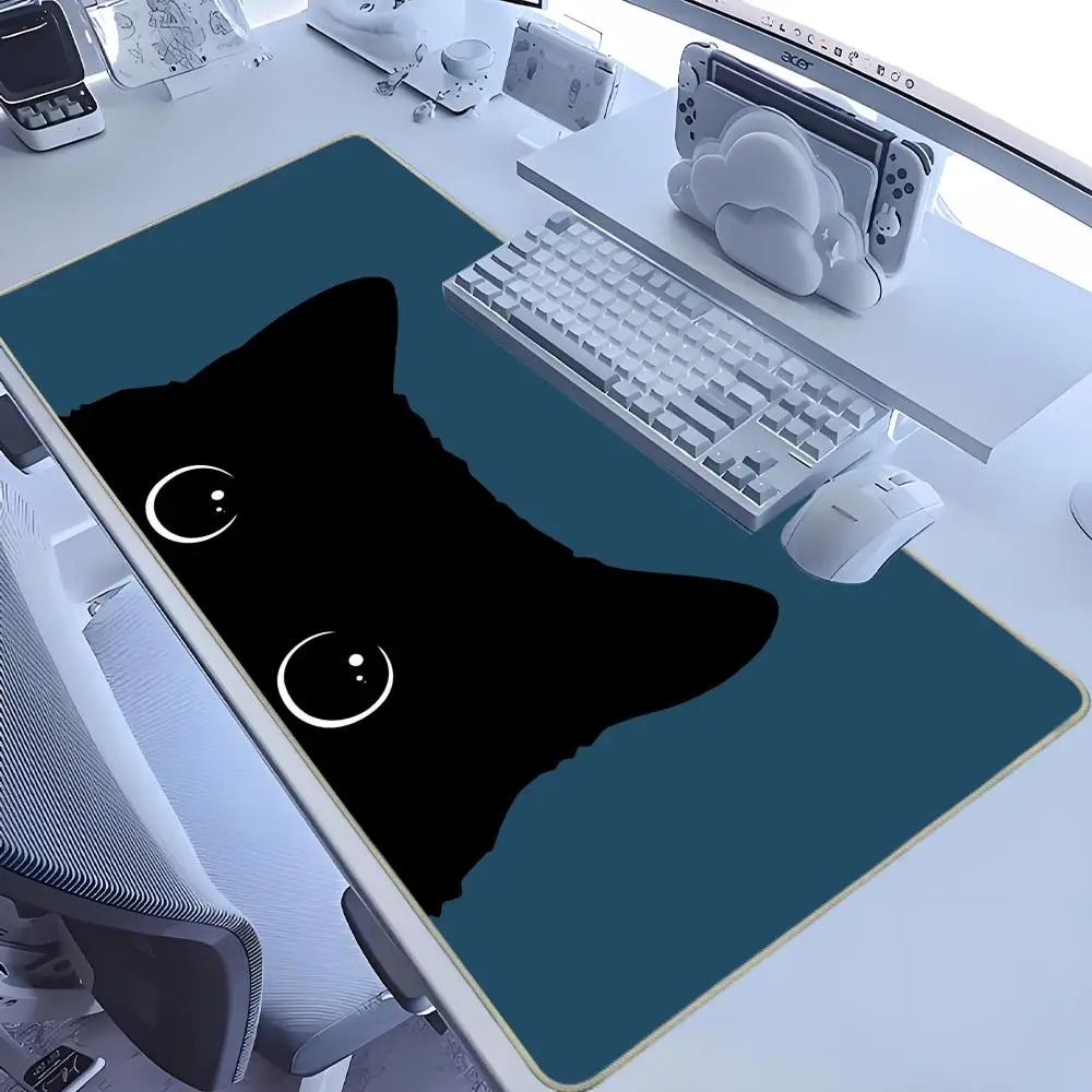 Alas Mouse Lucu Seni Kawaii Kucing Komputer XXL Alas Keyboard Alas Mouse Gaming Besar Alas Meja PC Gamer Alas Mause Meja Kantor Rumah