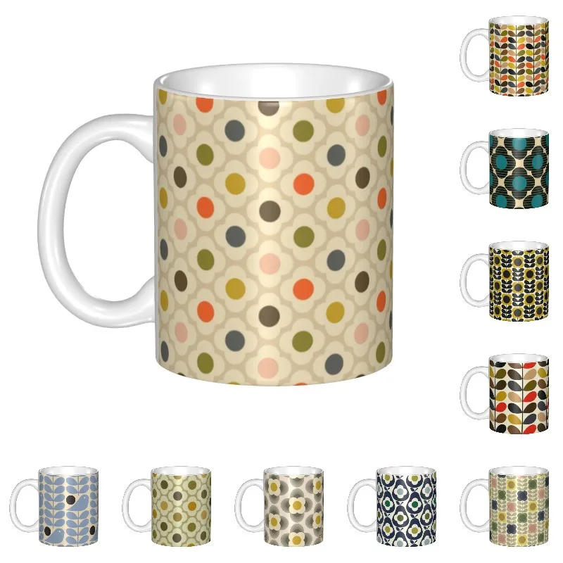 Custom Orla Kiely Flower Spot Summer Mug DIY Scandinavian Floral Ceramic Milk Tea Coffee Cups Men Women Mugs
