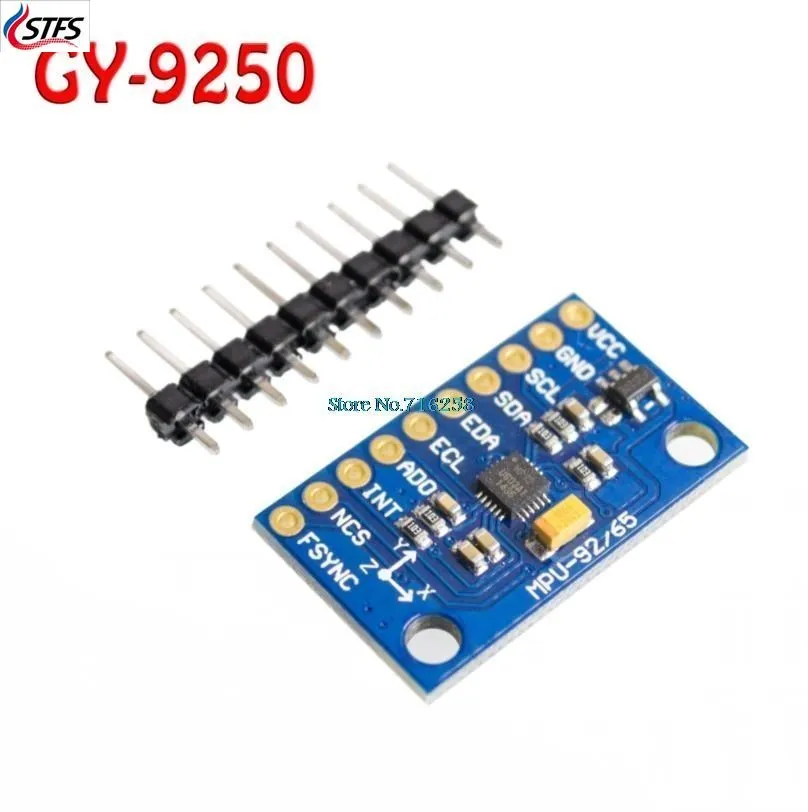 

1Set SPI IIC/I2C GY-9250 MPU 9250 MPU-9250 9-Axis Attitude +Gyro+Accelerator+Magnetometer Sensor Board Module MPU9250 3-5V