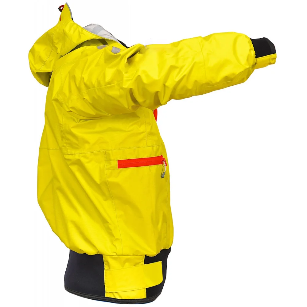 3-Layer Waterproof Material for Men, Latex Cuffs and Neckline Drytop Jackets, Outdoor Kayaking Padding Surfing, T22