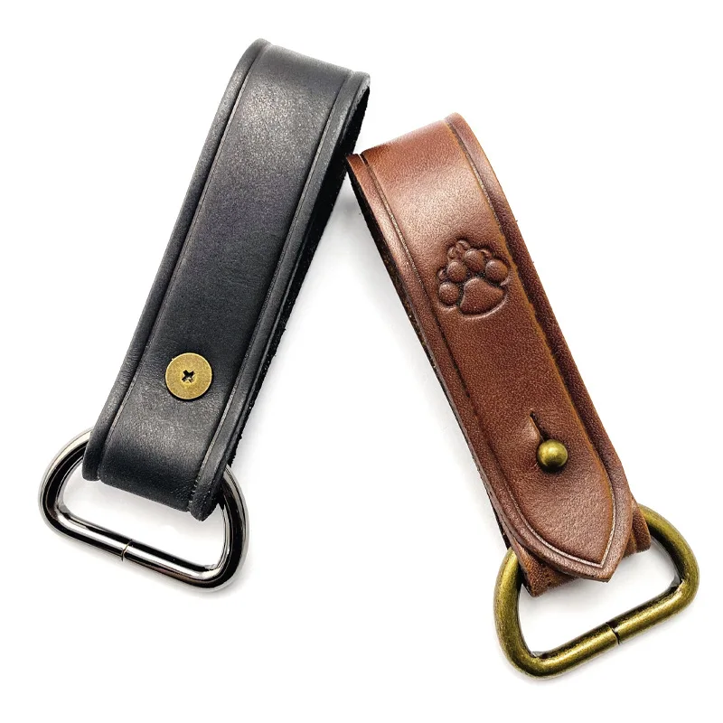 NEW 2 Colors Vegetable Tanned Cowhide Leather Knife Sheath Scabbard Cover Connection Belt Buckle Ring D-ring Dangler Accessories