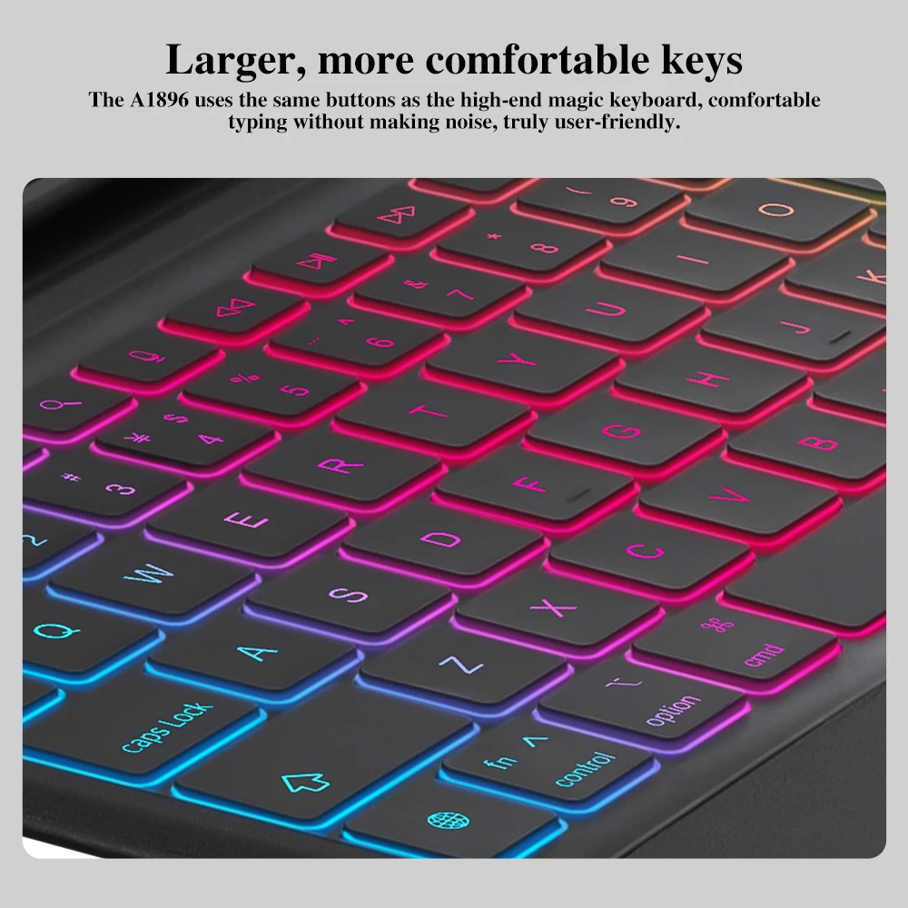 GOOJODOQ Magic Keyboard Case for iPad Pro 11 2024 Air 5 Air 4 iPad 9th Generation Case Magnetic Detachable RGB Keyboard Cover