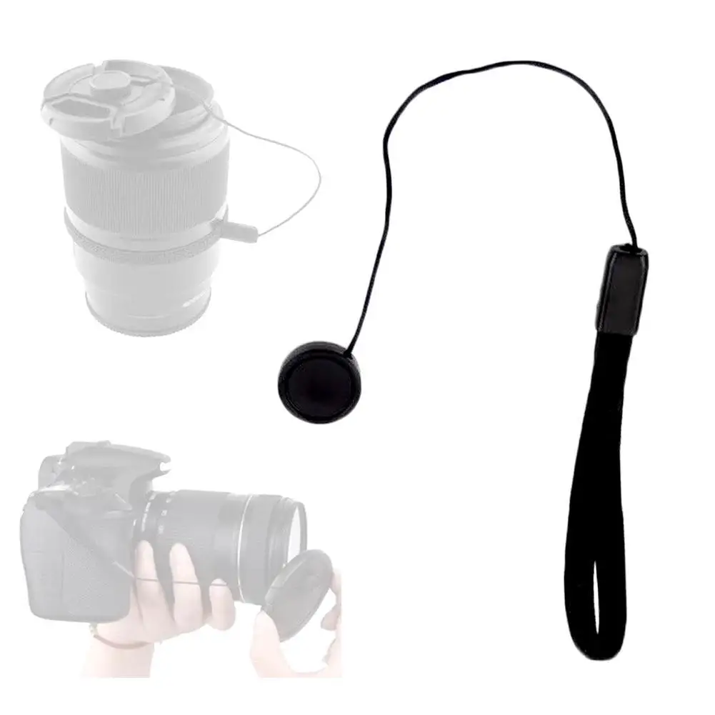 

Lens Cover Cap Keeper Holder Rope Hanging Cord For DSLR SLR Camera Anti-Lost Lens Cover Rope Easy To Install No Additional Screw