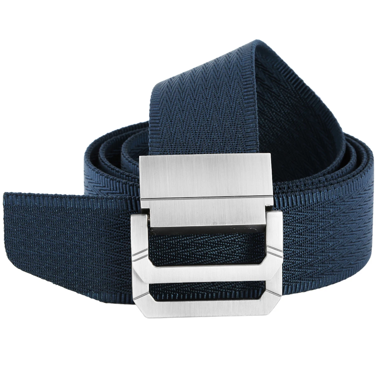 Ceinture en tissu Nylon pour hommes, décontractée, unisexe, sangle à Double boucle, longue, couleur unie, pour pantalons Jeans