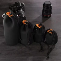 Camera Lens Pouch Bag Neoprene Waterproof Soft Video Camera Lens Pouch Bag Case For Canon Sony for Most Digital SLR Camera 6
