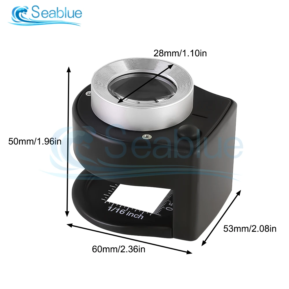 6 LED UV 30X Magnifying Glass Optical Glass Lens Loupe Magnifier Handheld Coin Stamps Jewelry Mini Thread Counter Magnifier