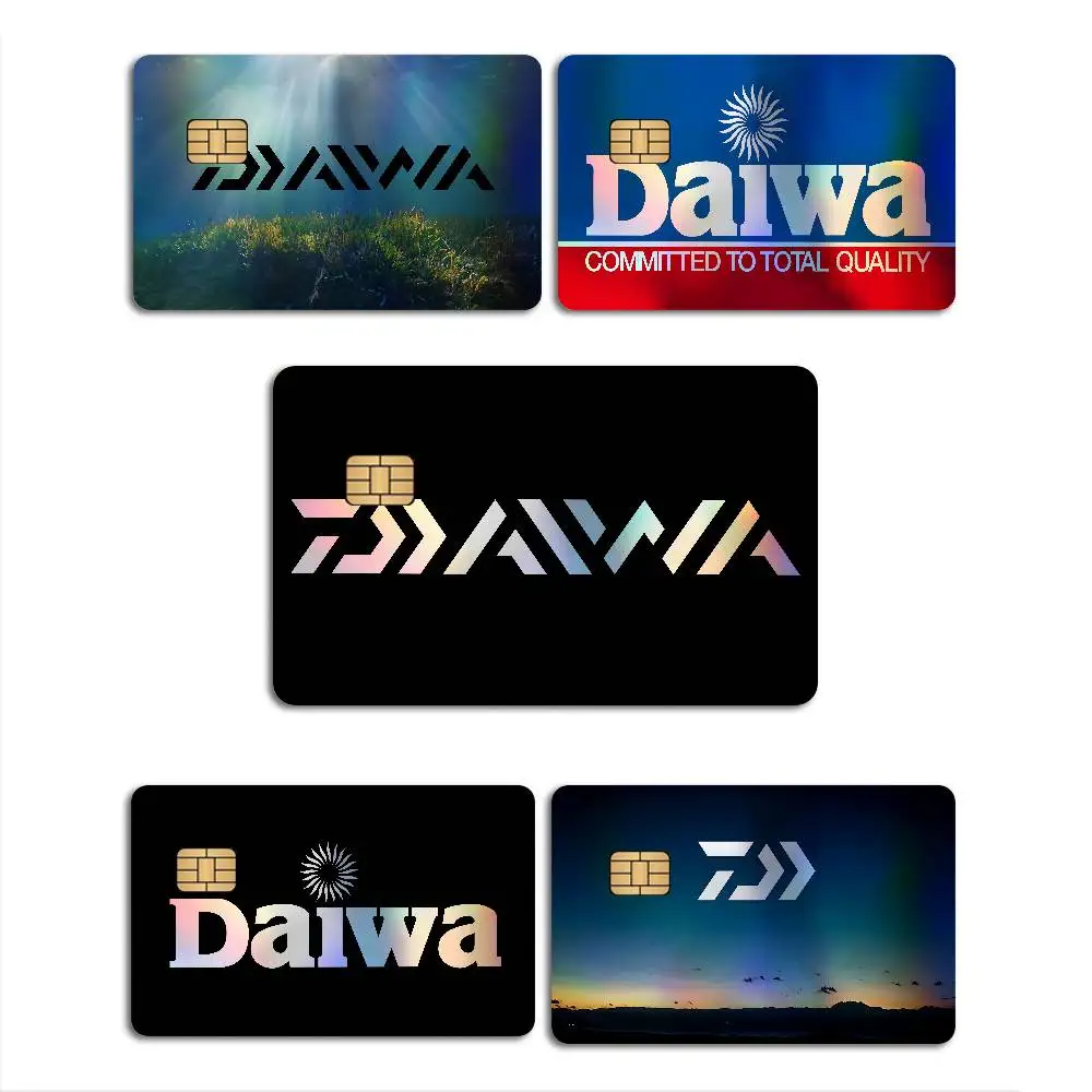 Fishing Tackle Brand D-Daiwa Laser Shiny Bank Card Stickers Waterproof Removable DIY Personal Decoration