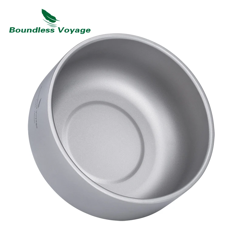 Boundless Voyage Titanium Double-Wall Bowl for Adult Children Outdoor Camping Tableware 200ml 420ml