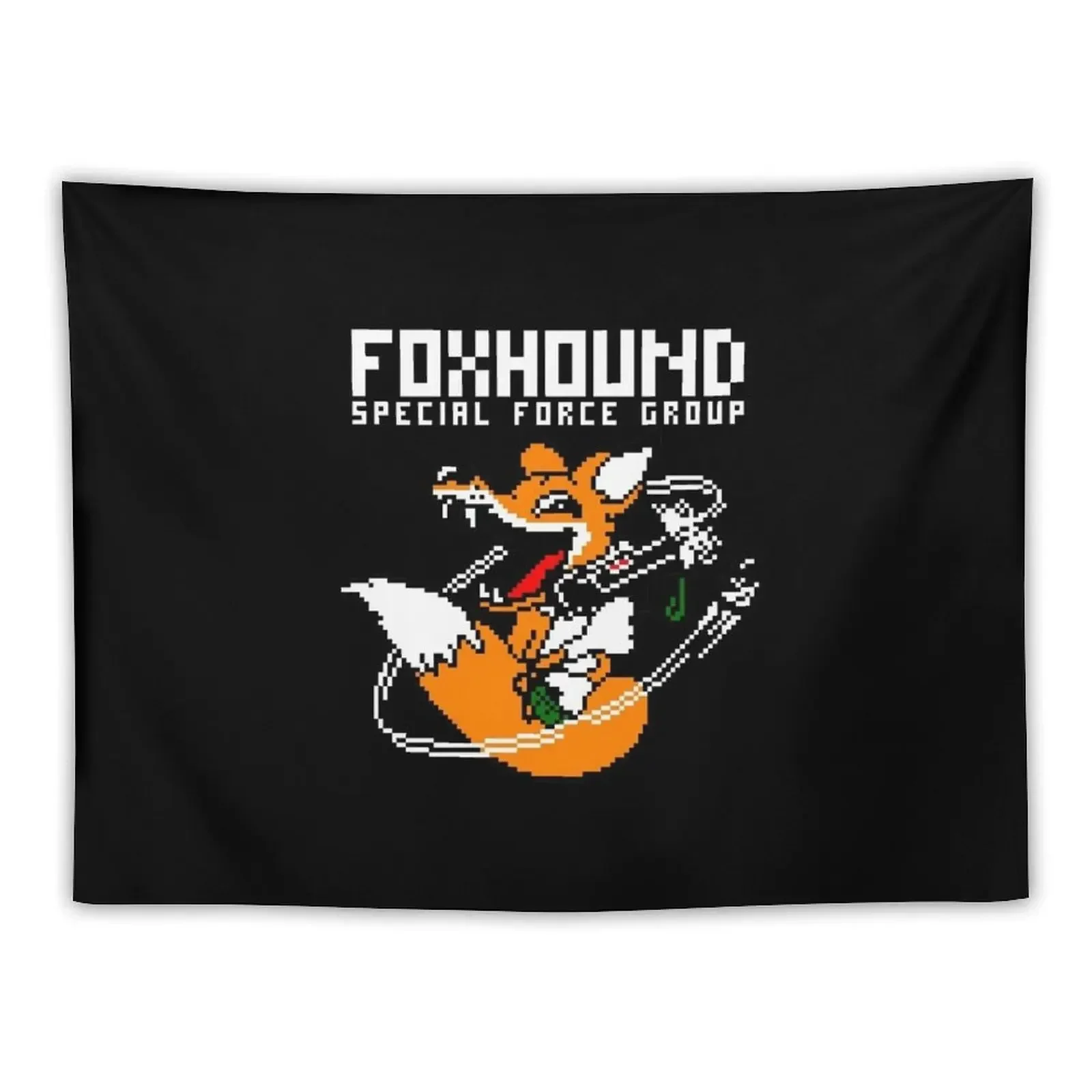 FOXHOUND PIXELART FOX WHITE Tapestry Wallpaper Room Decorations Decorations For Your Bedroom Wall Hanging Tapestry