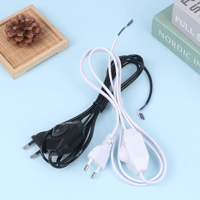 1.8M Extension Cord With Dimmer EU Plug Control Switch Power Cable Cord EU Plug For Table Lamp 220V Electricity Wire