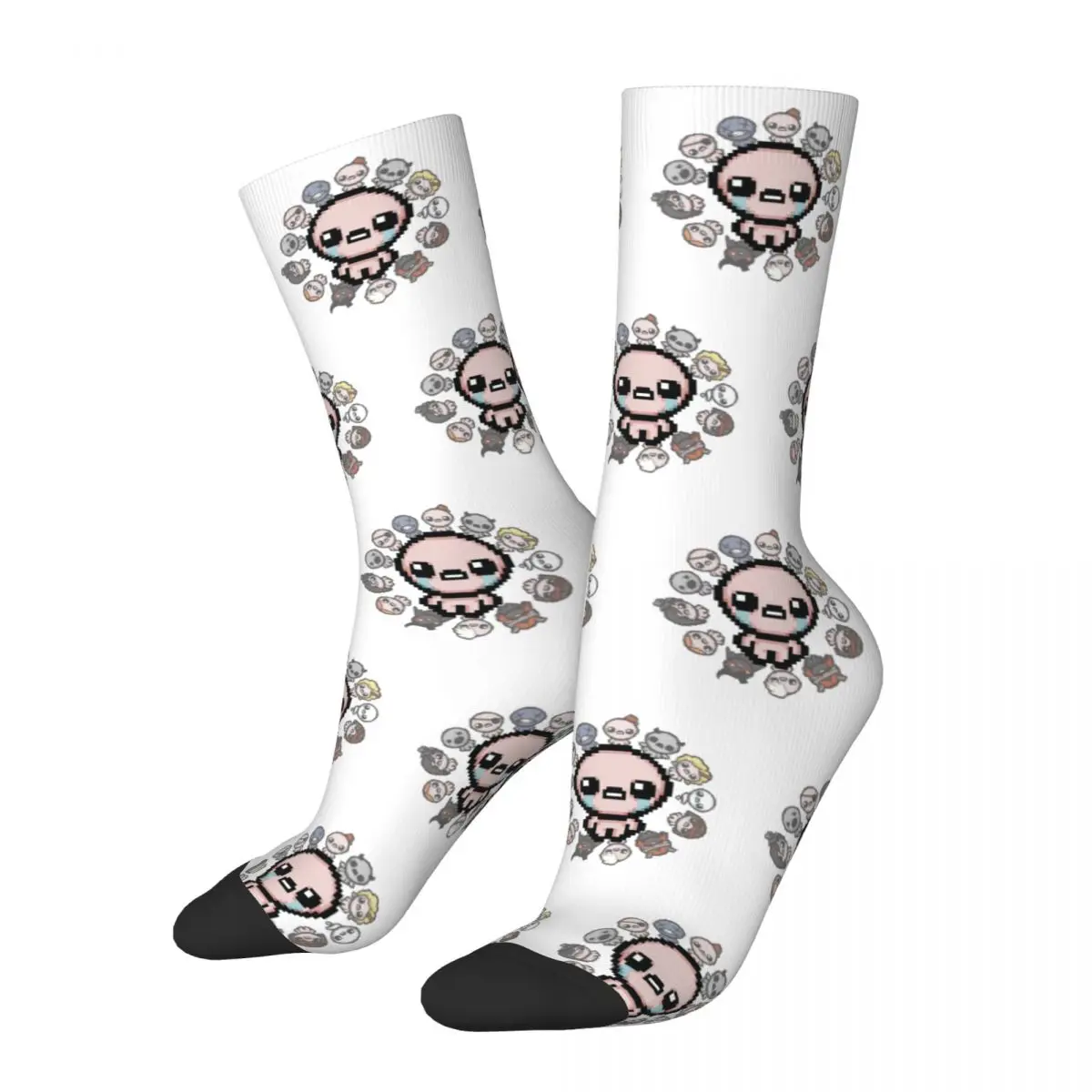 The Binding Of Isaac Circle Of Characters Socks Men\'s Women\'s Casual Socks High Quality Spring Autumn Middle Tube Socks Gift