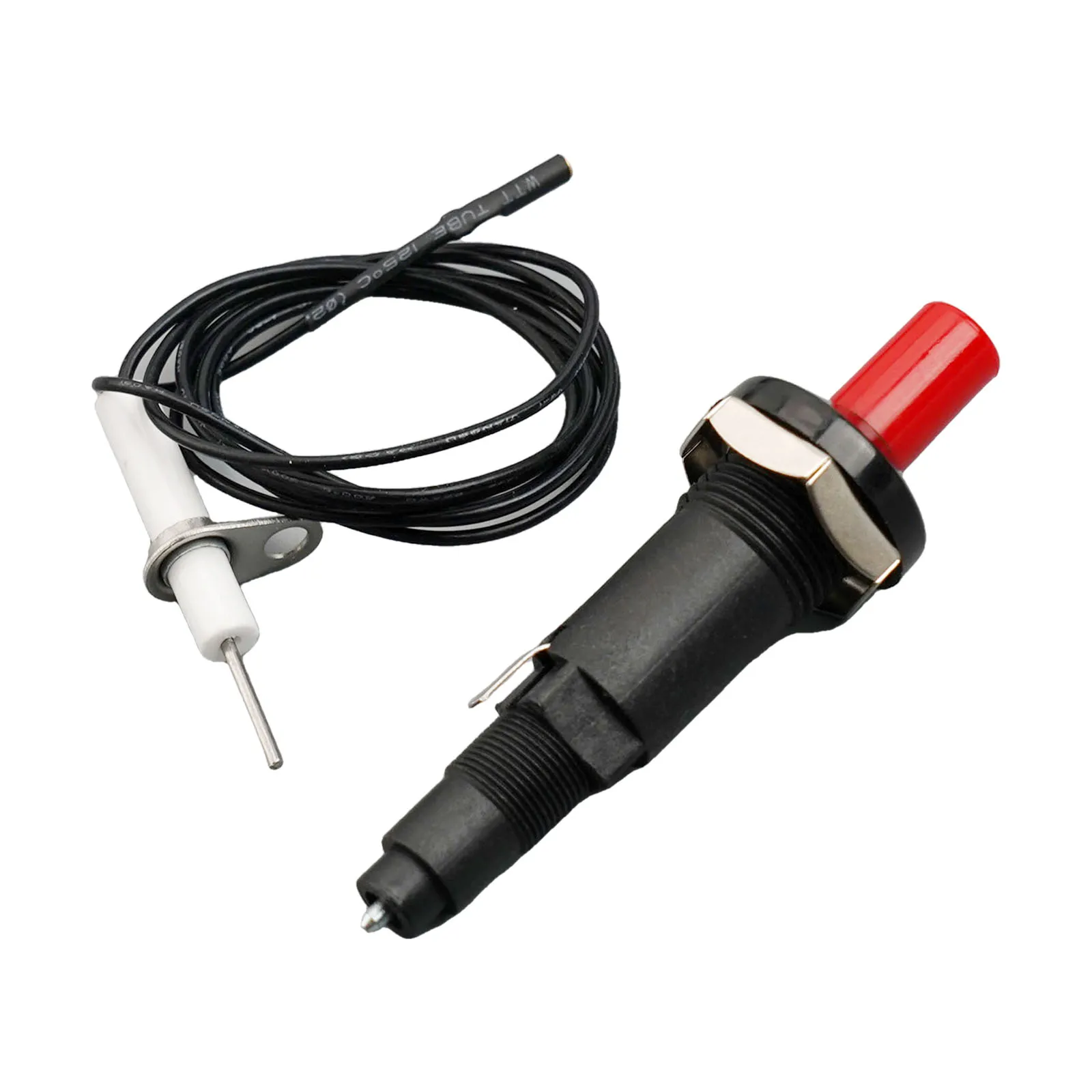 1 Out 2 Piezo Spark Ignition With Cable PP Plastic Igniter Push Button For Gas Fireplace Grill BBQ Stove Home Renovation Parts