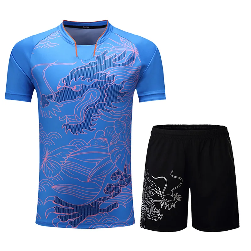Dragon Chinese Table Tennis Jerseys For Men Women Children China Ping Pong T Shirt Sports Suits Table Tennis Uniforms Clothe
