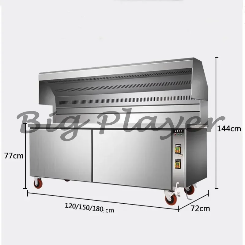 

220 В электрический бездымный автомобиль для барбекю с киосками, мобильный ночной рынок, очиститель окружающей среды, уличная стойка для барбекю Sto