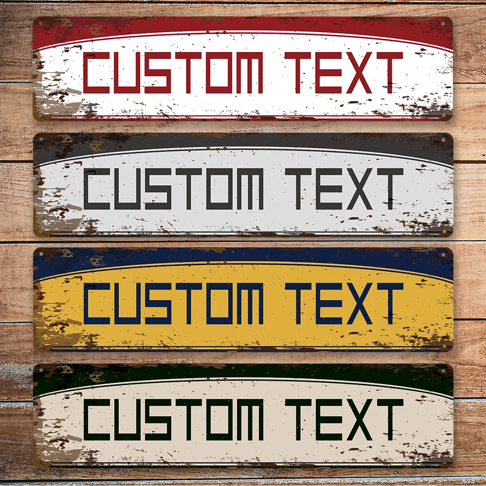 

1pc Personalized Custom Metal Street Vintage Custom Street Metal Signs for Road, City, Street, School, Business, Yard, House