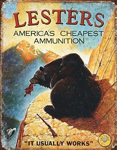 Unoopler Lesters Munition Jagdmunition Blechschild