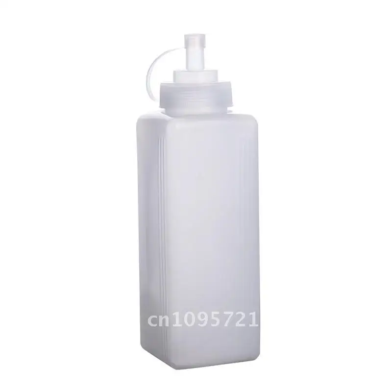 

Large Caliber Sauce Squeeze Bottle with Lid and Pointed Nozzle Household Transparent Plastic Squeeze Bottle Ketchup Honey Bottle