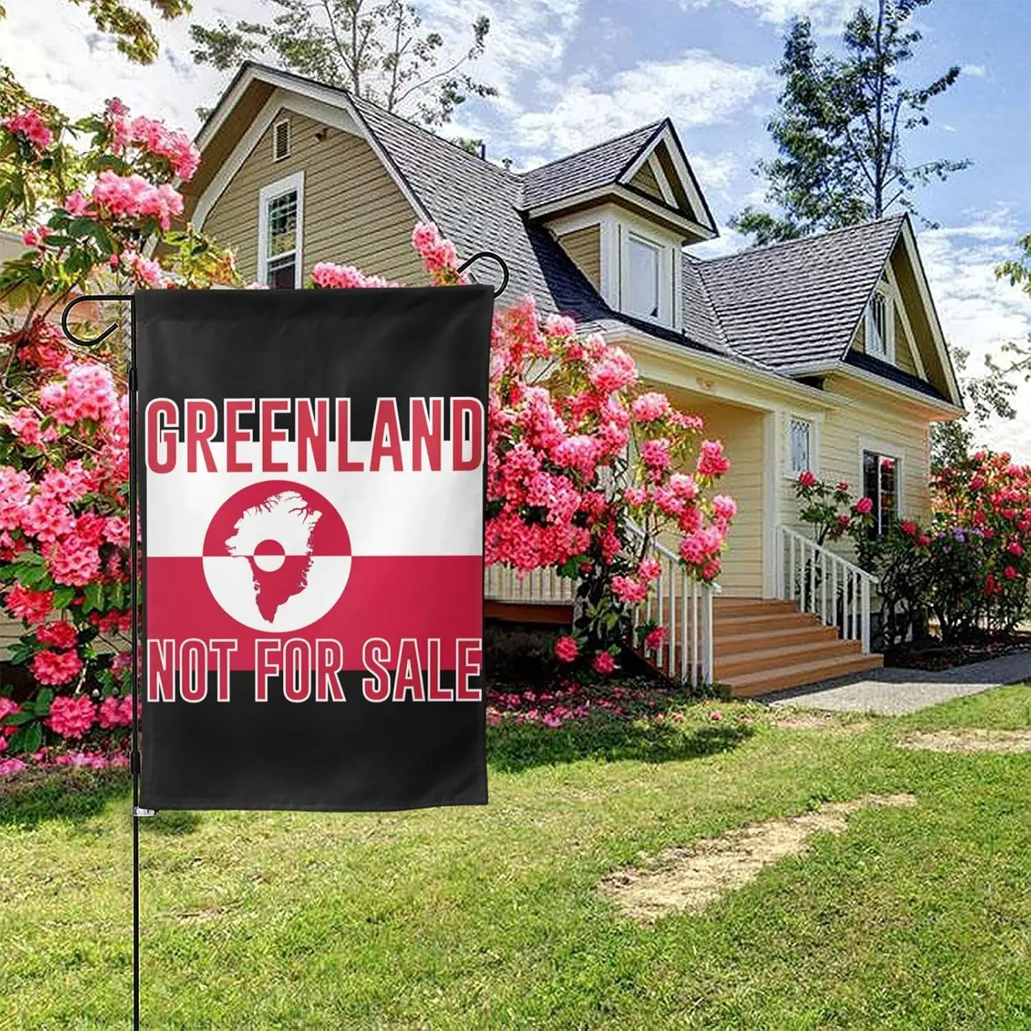 Cutehat Greenland Is Not For Sale Garden Flag 12x18 I Love Greenland Is Not For Sale Yard Sign House Flag No Flagstand LLO L uui