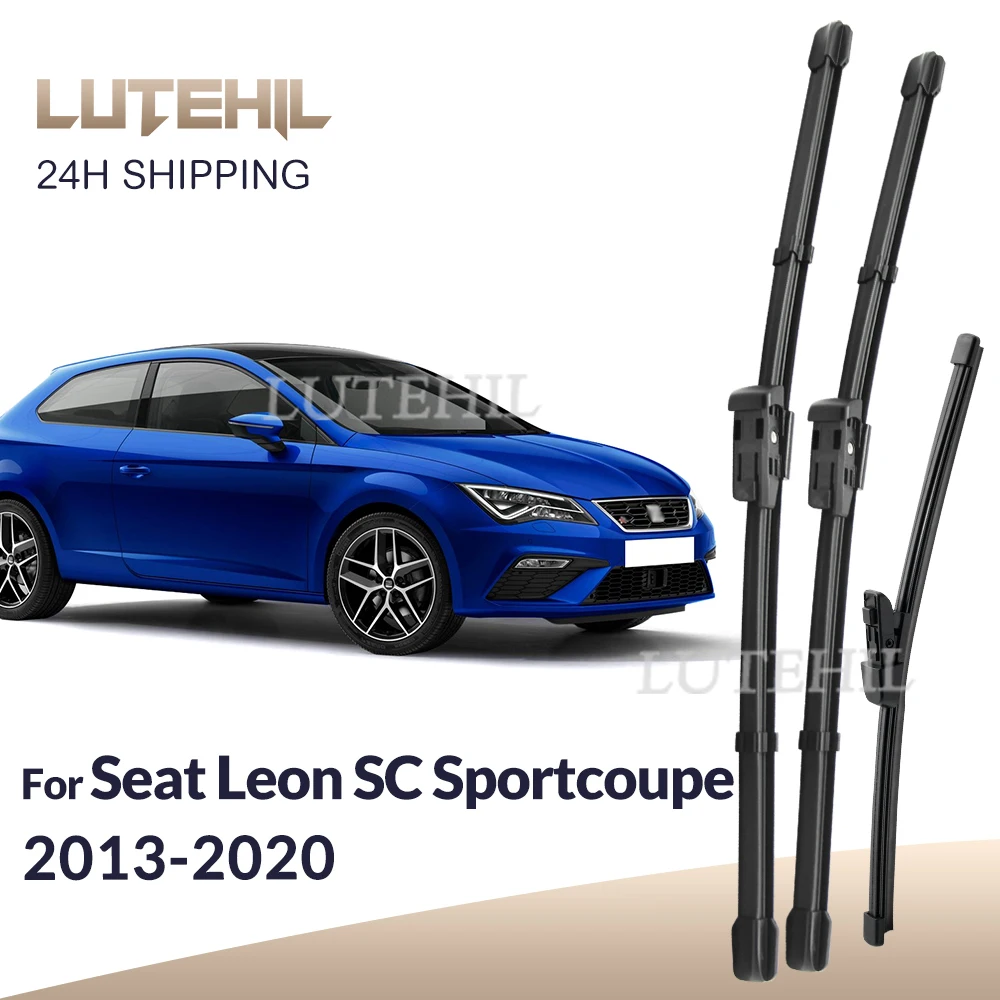 

For Seat Leon SC Sportcoupe 5F5 2013-2020 2014 Wiper Front & Rear Wiper Blades Windshield Windscreen Window Brushes 26"+16"+16"
