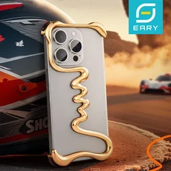 Eary Minimalist for iPhone 16/15 Pro Max Phone Case Aluminum Metal Military-Grade Protection Shockproof Phone 14 Plus Shells