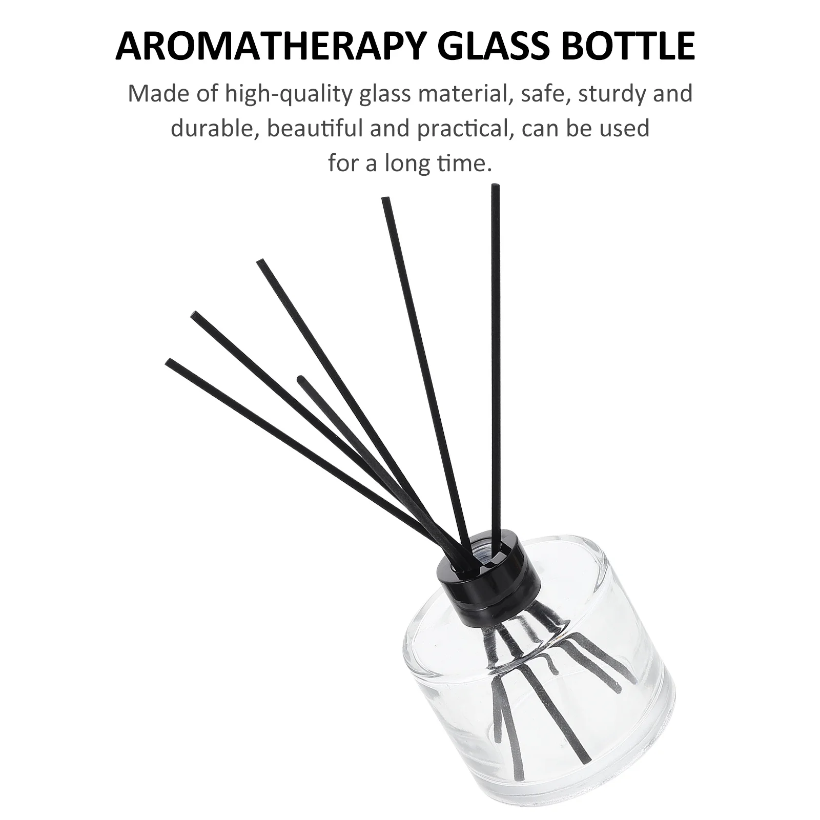 

1Set Black Glass Perfume Bottle Essential Oil Aromatherapy Container Refillable Empty Bottle Home Decor Living Room Decor