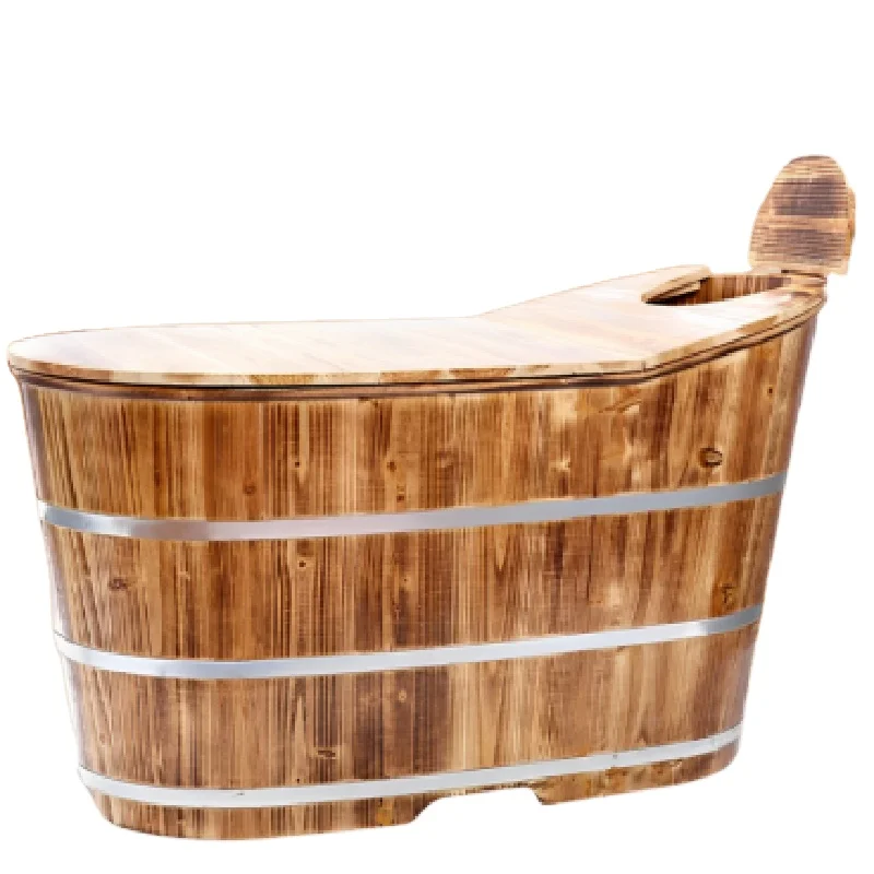 

Оптовая деревянная ванна для льда на заказ, деревянная ванна для замачивания с изоляционной крышкой