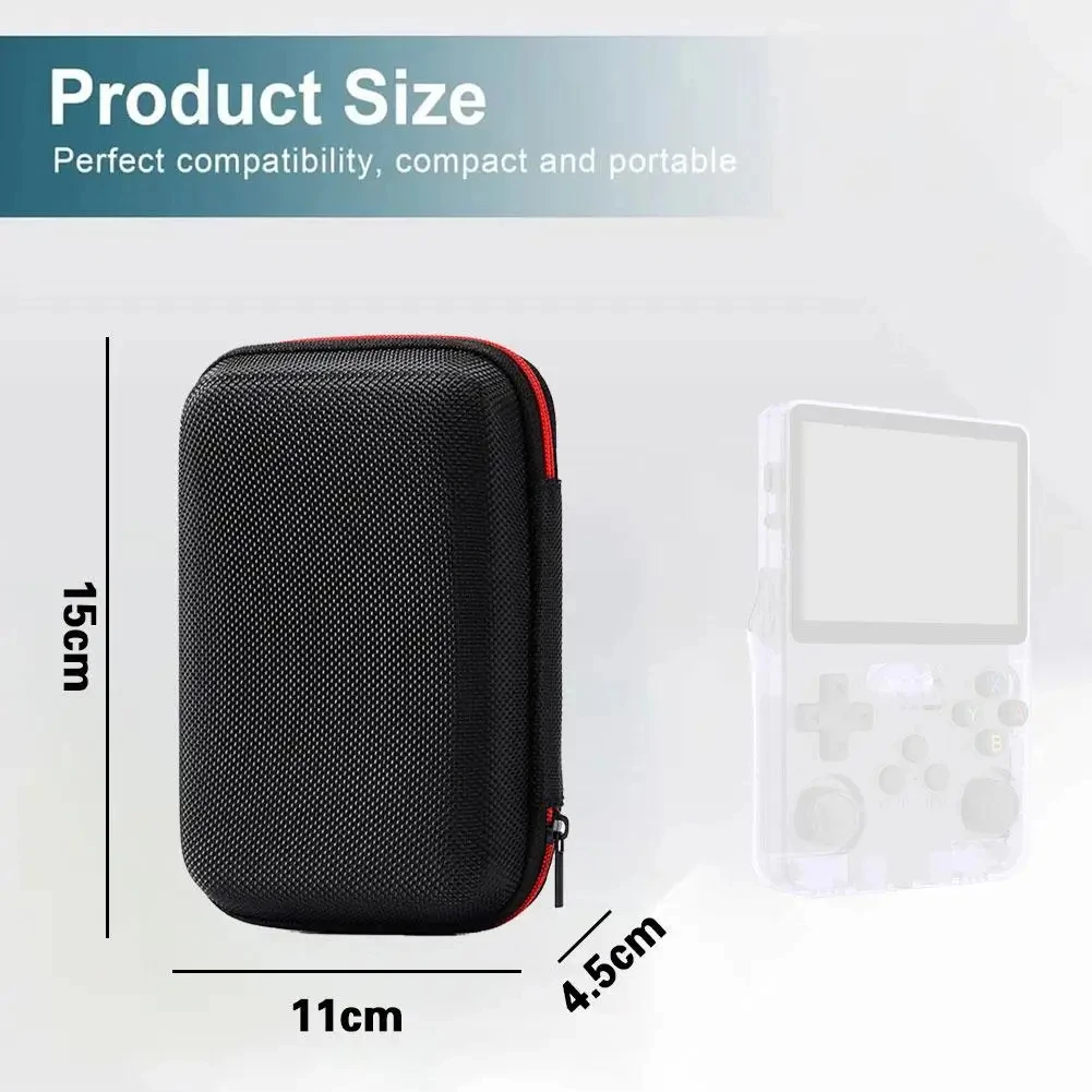 Funda 3 en 1 + vidrio para consola de juegos R36S, bolsa de almacenamiento de viaje y protectores de pantalla, película de vidrio templado para accesorios R36S