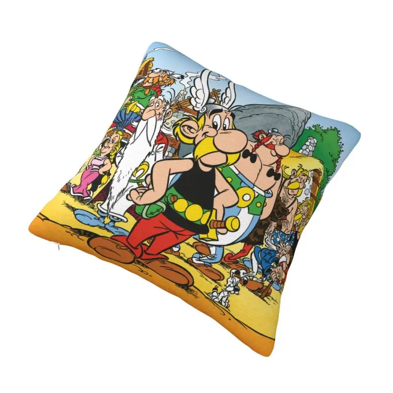 Custom Asterixs And Obelixs Adventure Comic Cushion Covers Soft Luxury Pillow Cases