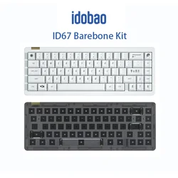 idobao 65% 67 Keys Mechanical Keyboard Barebone Kit Custom DIY Keyboard Gasket Mount Aluminum Crystal Case Keyboard Kit ID67 V3