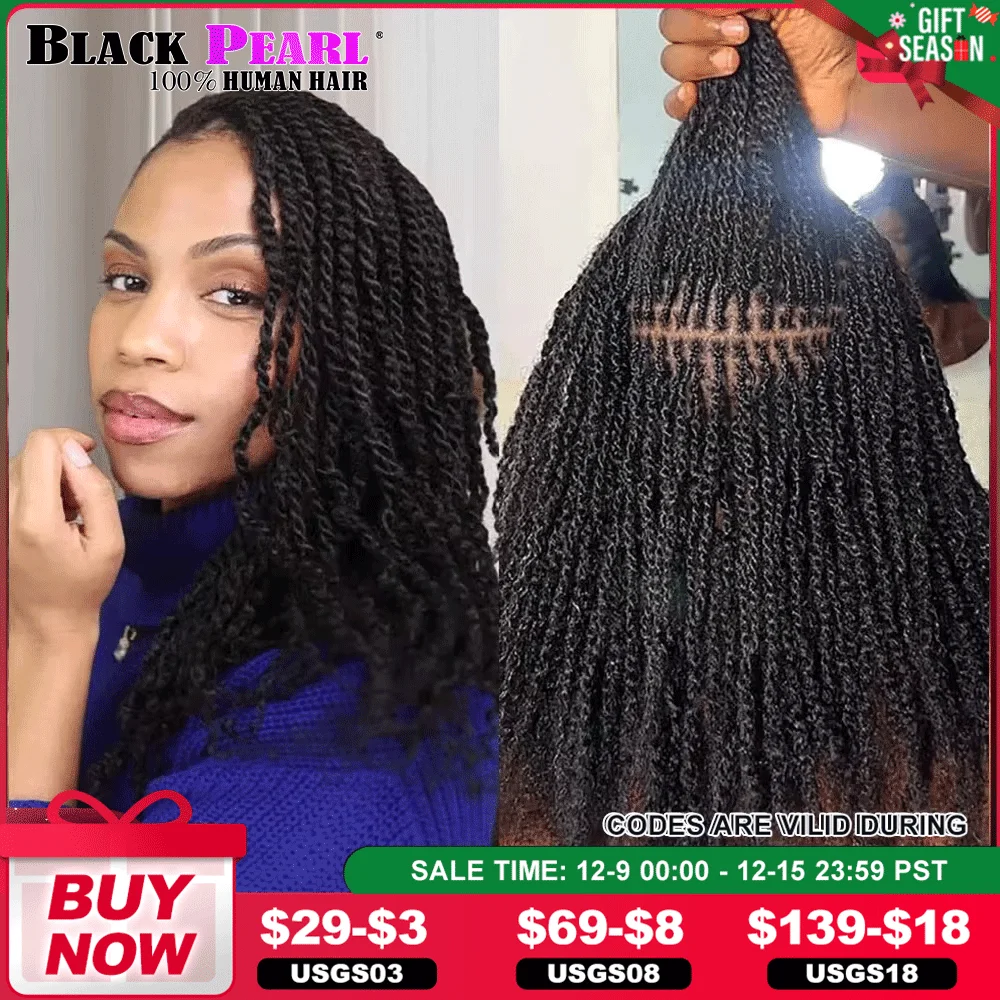 Best 100% Human Hair Braiding Hair Qvr Kinky Bulk Human Hair for Braiding Afro Kinky Bulk Human Hair Mini Twist Natural Look