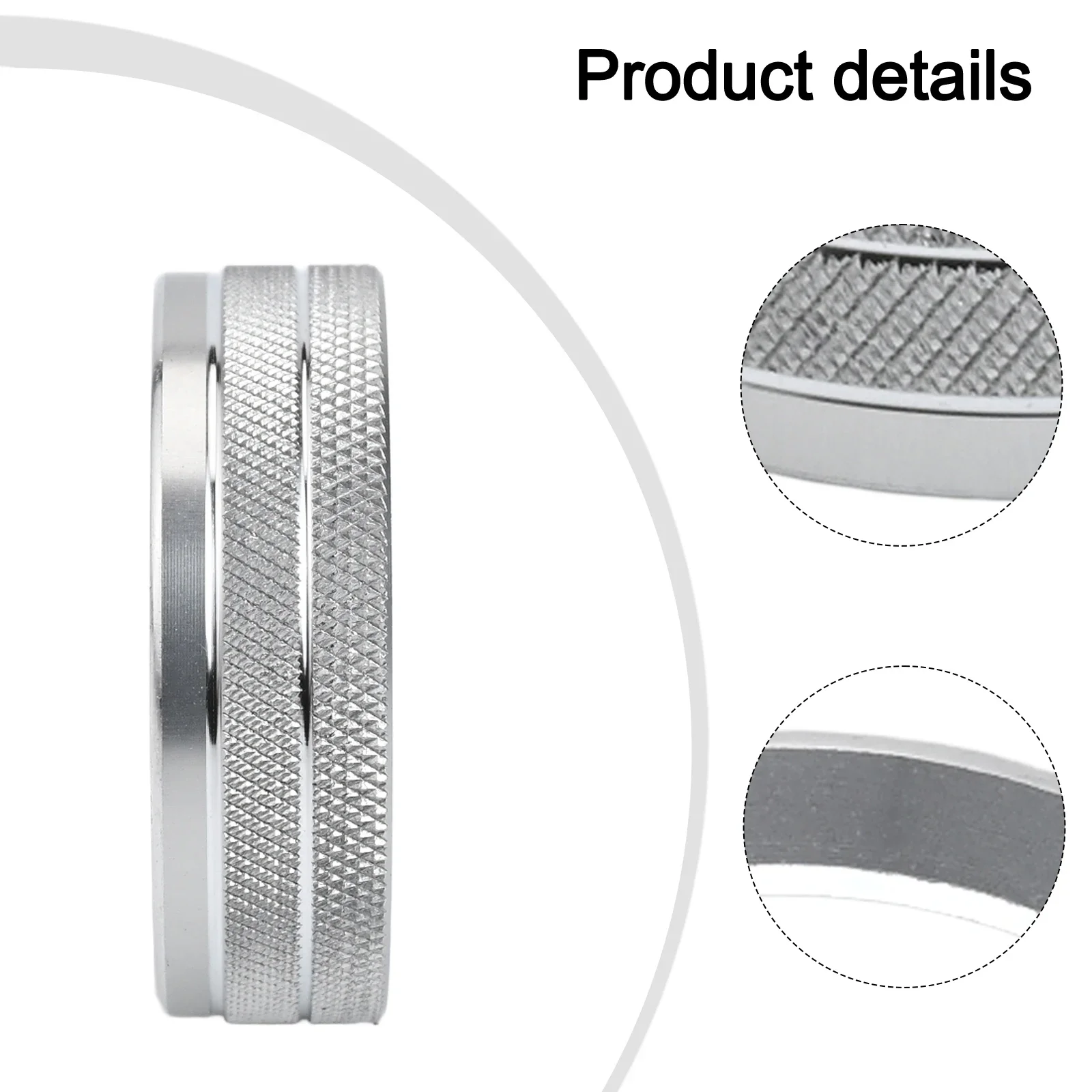 For VOLVO XC60 S60 S80 V40 Silver Alloy Knob Covers Set with Textured Grip for Easy Adjustment and Modern Look view 3