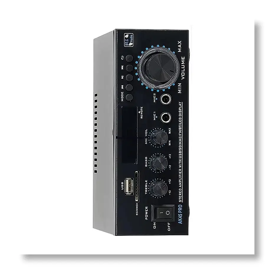 ✱AK45ProDigital Amplifier Channel 2.0Audio HomeTheater Amplifier BluetoothStereo Hifi Sound Amplifier for Car Karaoke(EU)