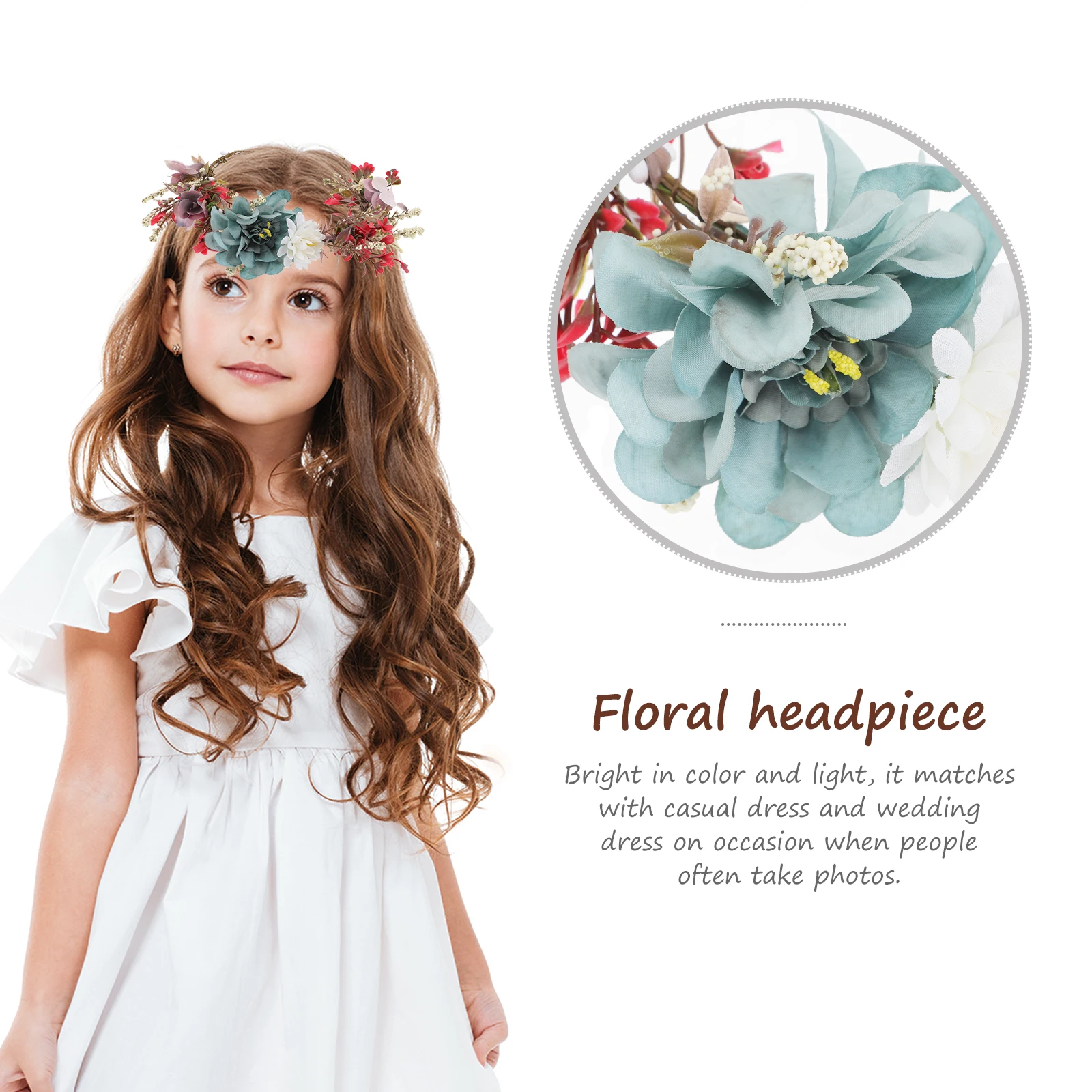 

Flower Headb Accessories Wedding Bridal Beach Fabric Adjustable Simulation Flowers Flower Hair Wreath Beautiful Hairstyles