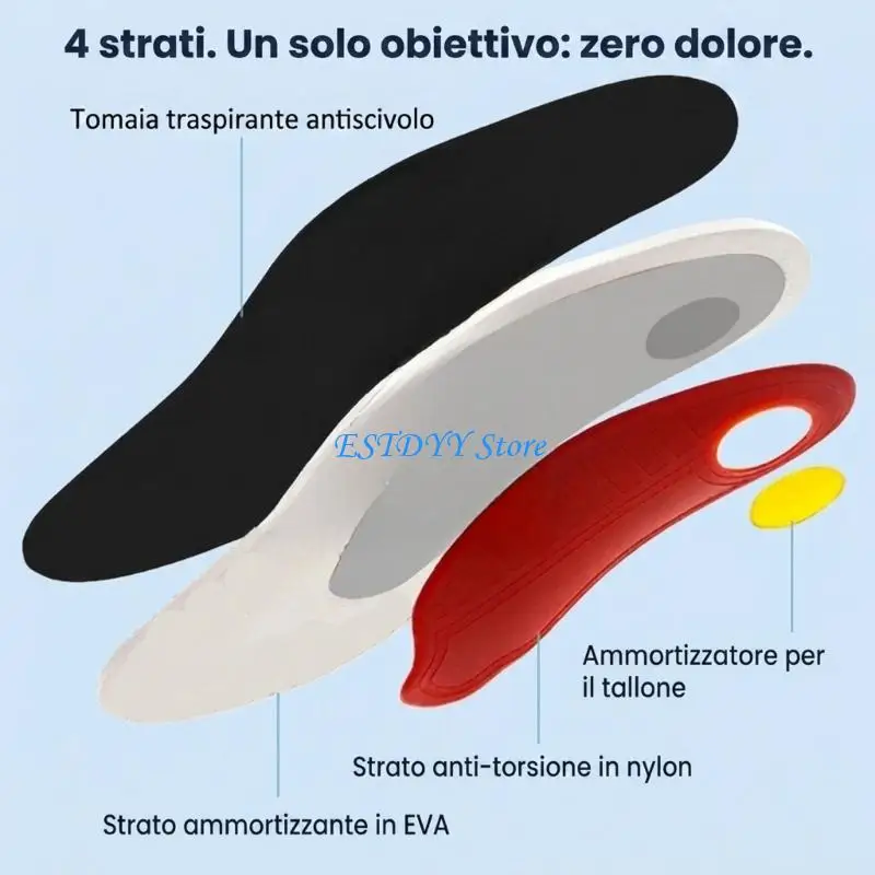 G6DE Insoles For Workout And Sports With Heel Shock Absorption And Airflows Hole