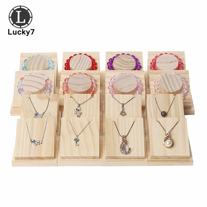 Pendant Display for Jewellery Necklace Wooden Bracelet Bangle Display Stand Holder Jewelry Organizer Rack Jewelry Display