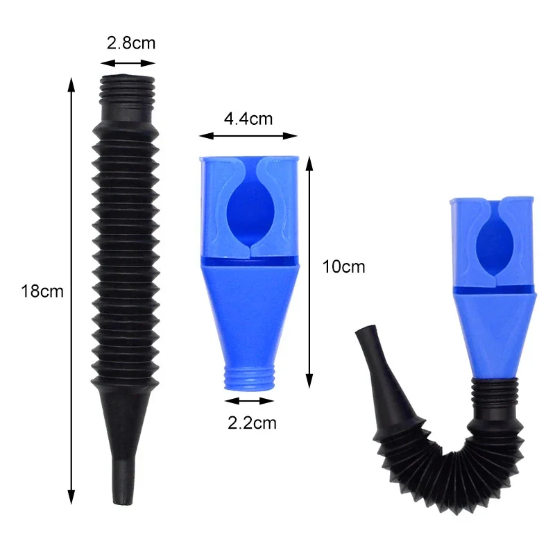 Funil de óleo de plástico para carro, motocicleta, reabastecimento, motor a gasolina, funil de óleo, ferramenta de transferência, mudança de óleo,