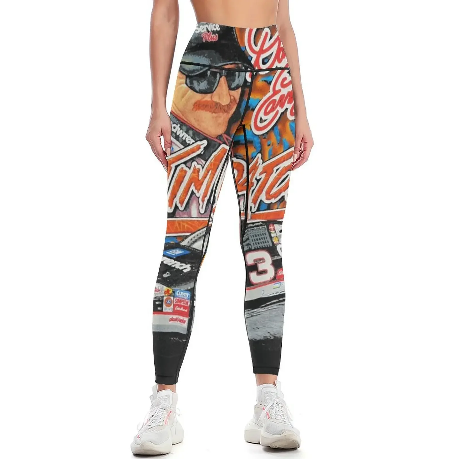 

Vintage Dale Earnhardt Intimidator Leggings high waist Sports female gym clothing sportswear for gym Womens Leggings