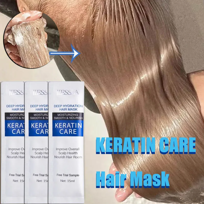 

Keratin Hair Mask Steam-Free Dyeing Perming Repair Hydrating Smoothing Care For Dry Hair Conditioner Moisturizing Nutritious New