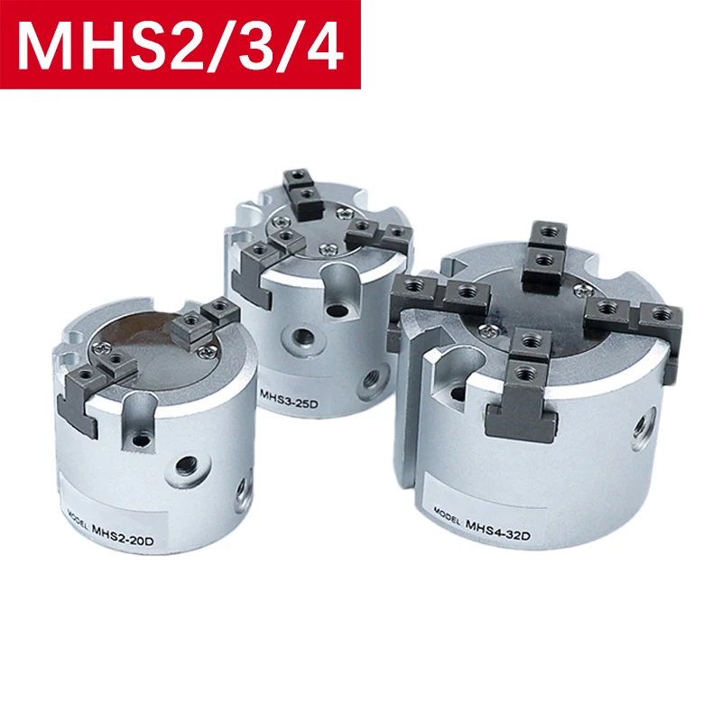 

MHS2/MHS3/MHS4 Finger Pneumatic Gripper Replacement Double Action Rotating Air Cylinder 16D/20D/25D/32D/40D/50D