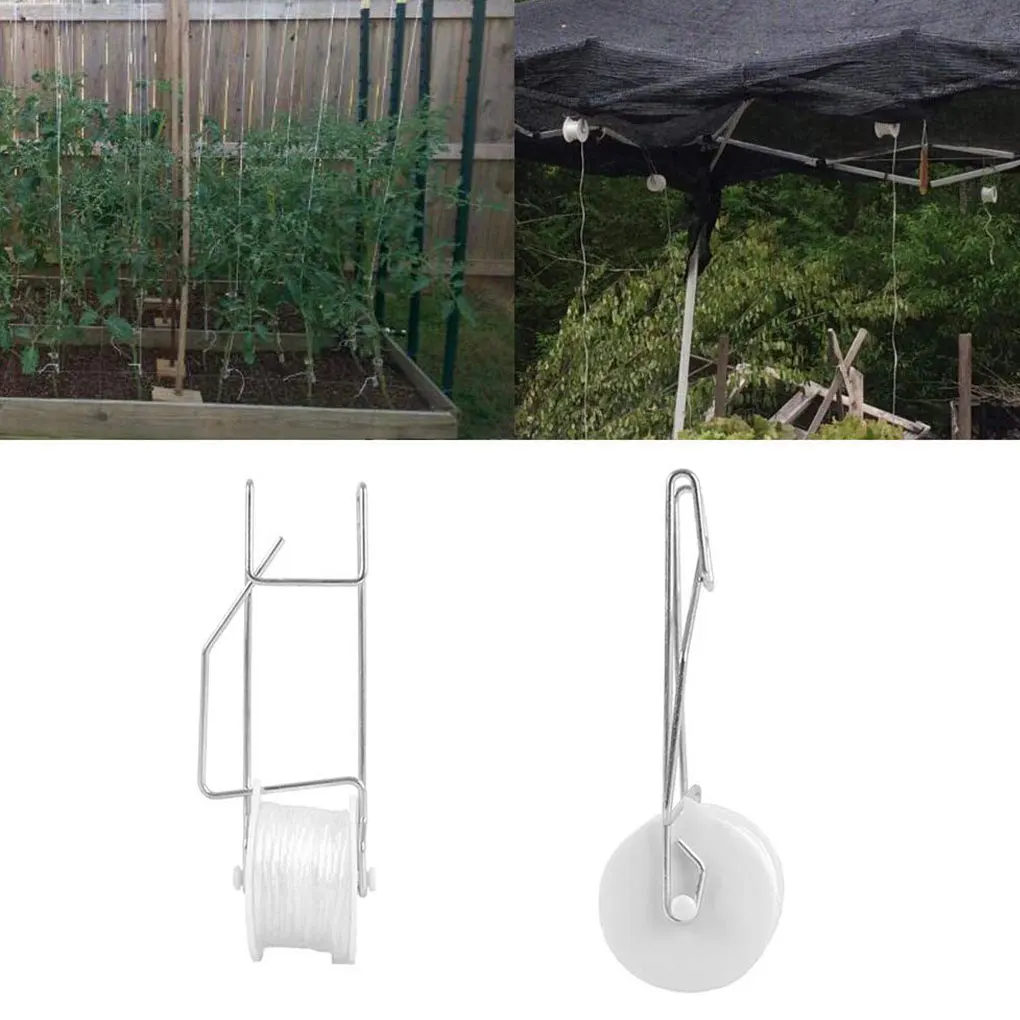 Tomate Trellis Roller Hooks Ganchos ajustáveis para flor e videira, Melhorar o suporte da planta, amplamente utilizado, 20 pcs