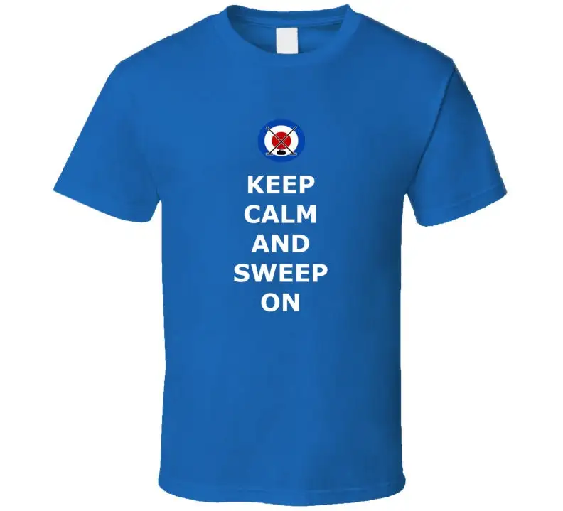 

Футболка Keep Calm And Sweep On Cool Curling Fan