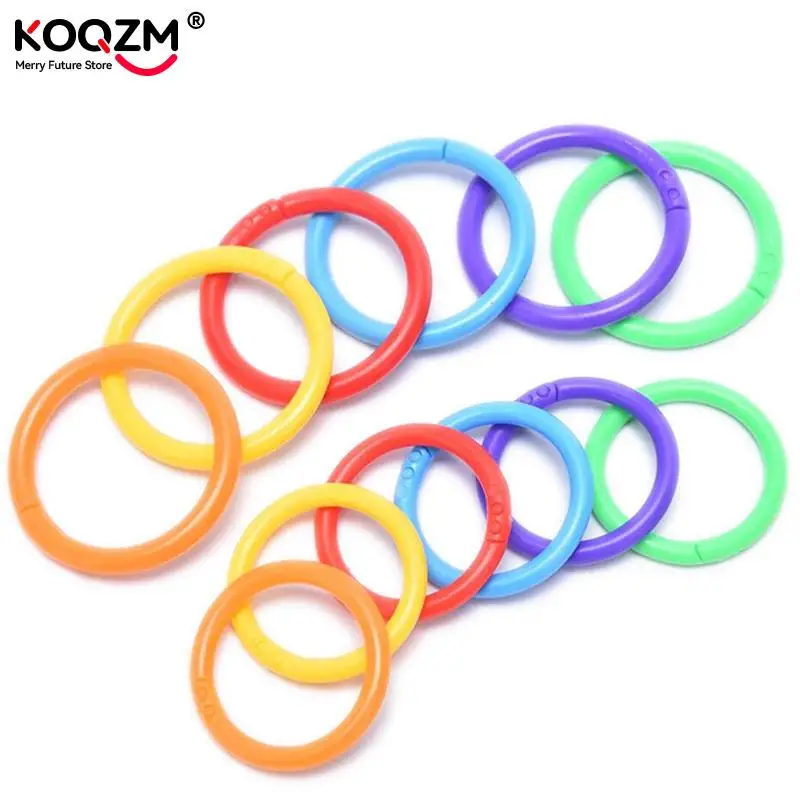 20Pcs 35mm Circle Loose Leaf Easy Rings Notebook Book Binder Plastic Hoops DIY Albums
