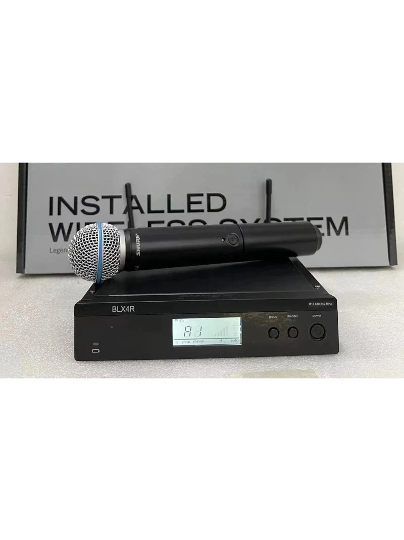 BLX4R Headset Bodypack 1CH True Diversity UHF Wireless Microphone Metal Handheld for Singing KTV Speech