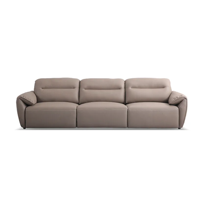 

Automatic intelligent electric sofa bed leather first layer cowhide living room modern simple translation sofa electric