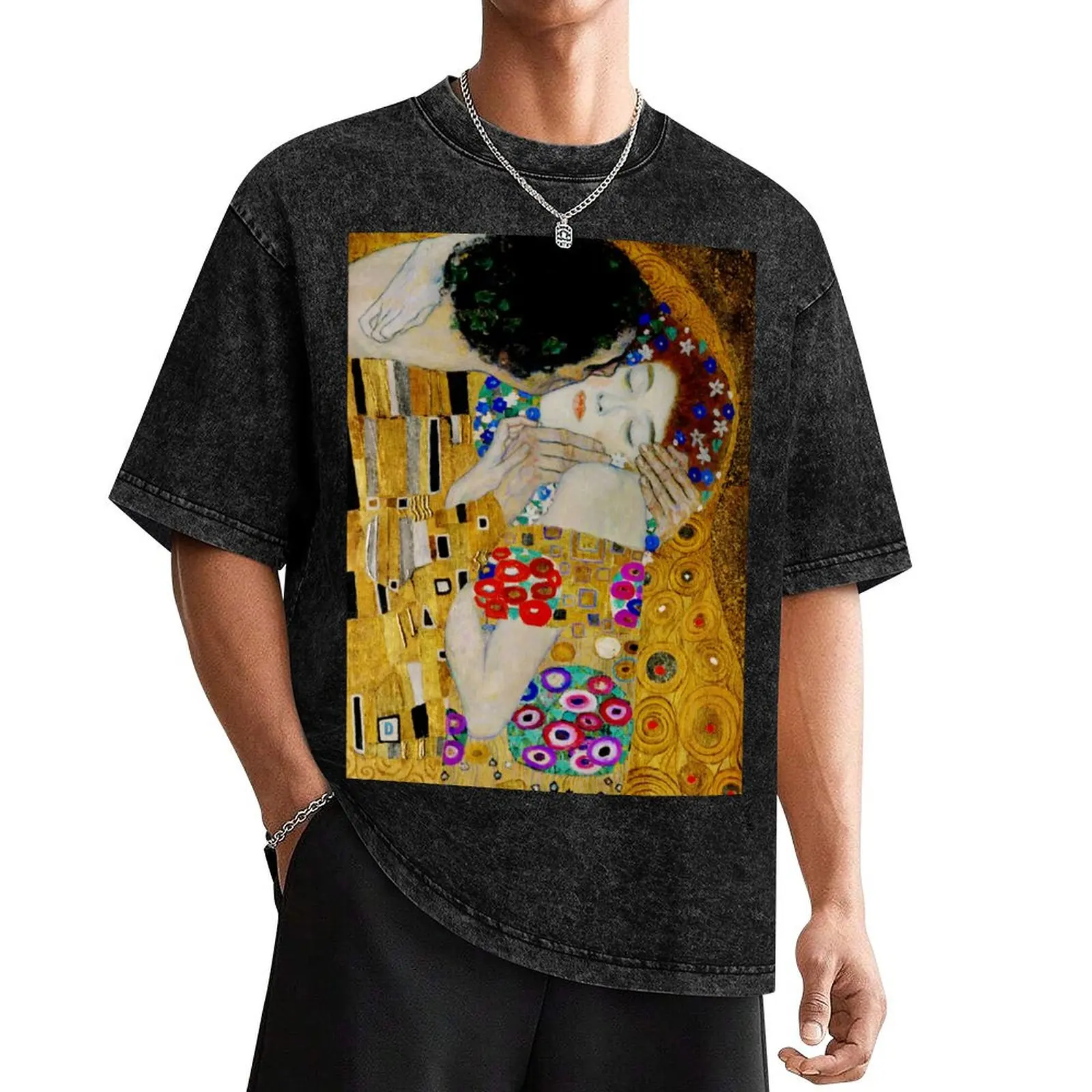 

The Kiss by Gustav Klimt Liebespaar - The Lovers T-Shirt boys whites Blouse designer shirts men clothes