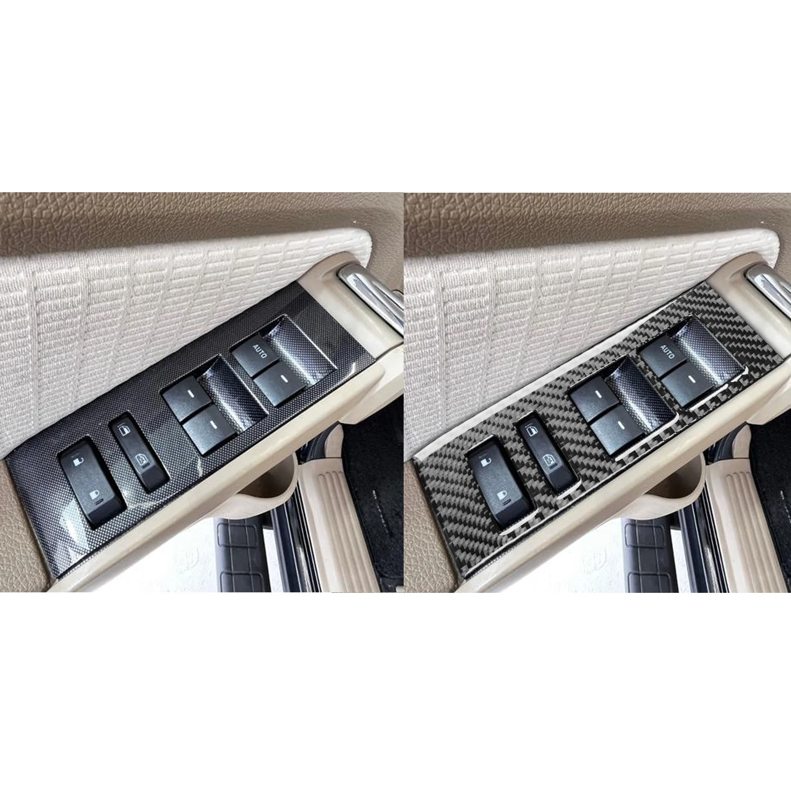 ألياف الكربون اكسسوارات السيارات غطاء عجلة القيادة مصباح الحاجب تقليم ملصق التعديل الداخلي لفورد اكسبلورر 2008—2010 #3