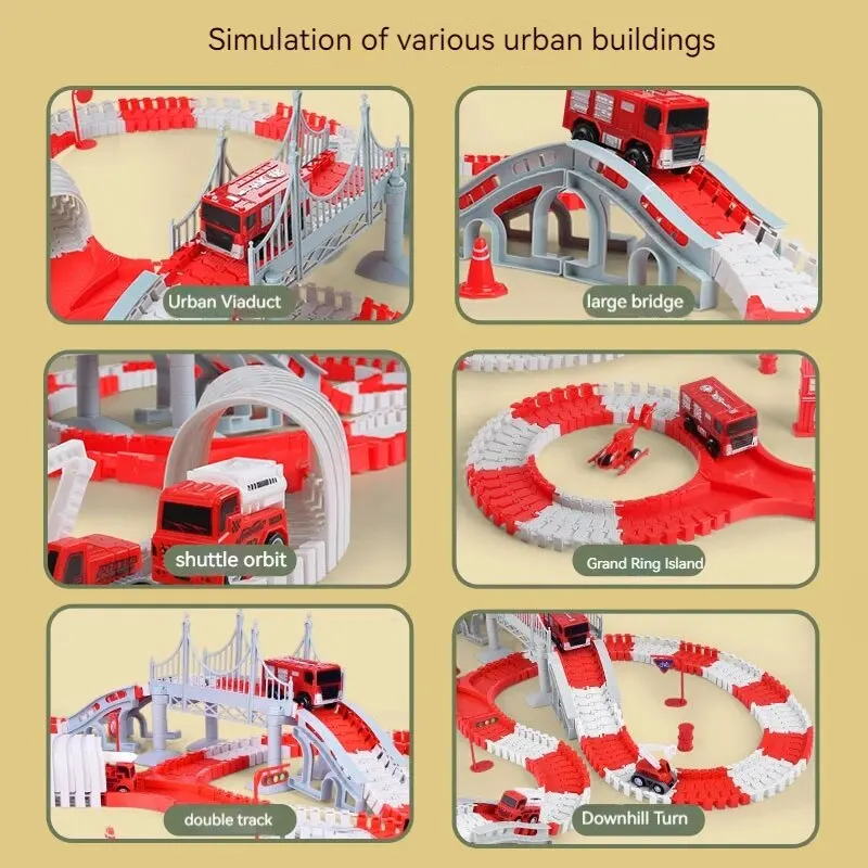 مجموعة لعبة تجميع مسار محرك النار للأطفال ، الهندسة ، Minin ، اللغز ، القطار ، الصبي ، الأطفال ، هدية عيد الميلاد