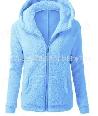 السيدات البلوز الصوف شيربا بلوشي البلوز امبسوول الحرارية مريحة البلوز مقنعين المتضخم عارضة السترة