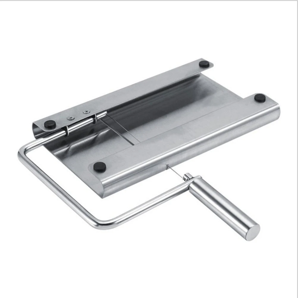 

Слайсер для сыра из нержавеющей стали, инструмент для резки масла, легко чистится, нескользящие резиновые ножки, кухонный помощник, слайсер для сыра и масла